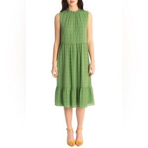 Maggy London Green Midi Dress | Good Condition | Size 8 | Work/Spring